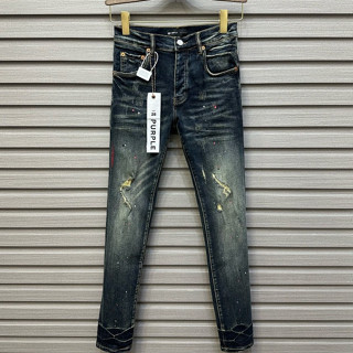 HotQuần Jean Purple Xanh Rêu Bụi Vẩy Sơn 4 Cúc Quần Bò Purple chấm sơn thêu chữ thời trang cao cấp