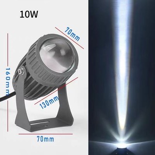 Đèn rọi cột 12w , Nhôm đúc nguyên khối , thấu kính thủy tinh lồi góc chiếu 5 độ, chiếu xa 30 mét