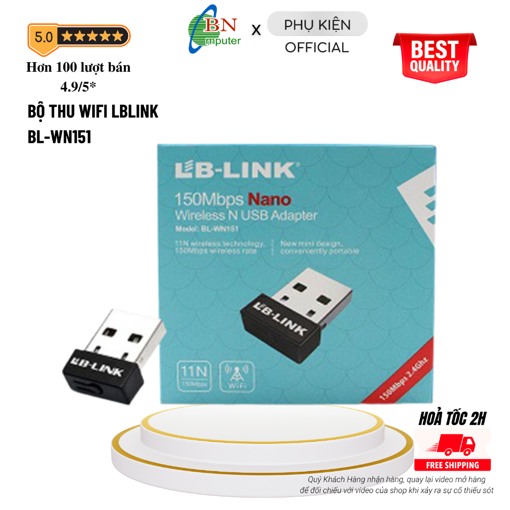 Bộ thu wifi Lblink BL-WN151 nhỏ gọn dễ dàng cài đặt