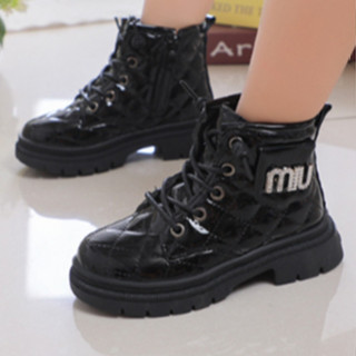 Giày Boot da mềm trần trám ( miu đá ) cho bé gái từ 3-14 tuổi phong cách hàn quốc - BG268