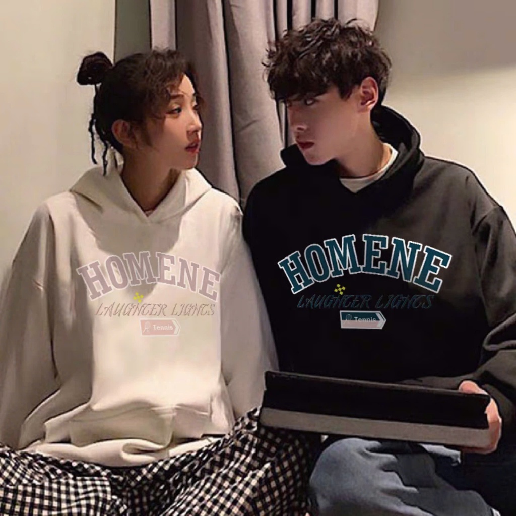 Áo Hoodie ,áo hoodie đôi Sweater nam nữ Homene , hoodie có mũ nỉ cotton mịn form Hàn Quốc [A104]
