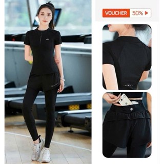 Bộ quần dài Sport áo khóa, đồ tập gym nữ yoga erobic chạy bộ tập thể thao chất đẹp