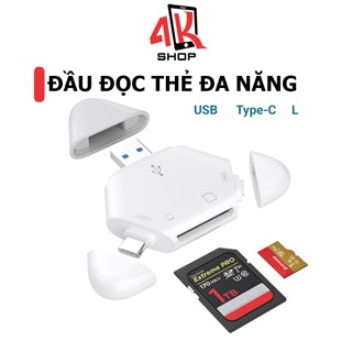 Đầu đọc thẻ nhớ SD OTG kiêm đầu chuyển đổi usb cho type c đa năng