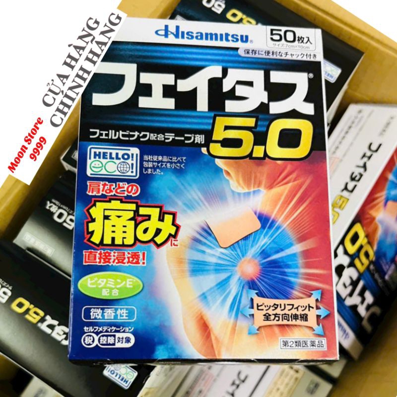 [VIP] Nguyên Hộp 50 Miếng Dán Giảm Đau Nhức Vai Gáy Salonpas Hisamitsu Feitas 5.0 Nhật Bản Chính Hãn