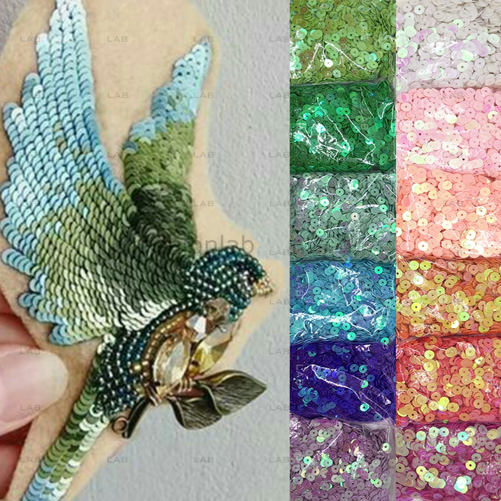 Sequin - cườm dĩa phẳng đính kết (10g)