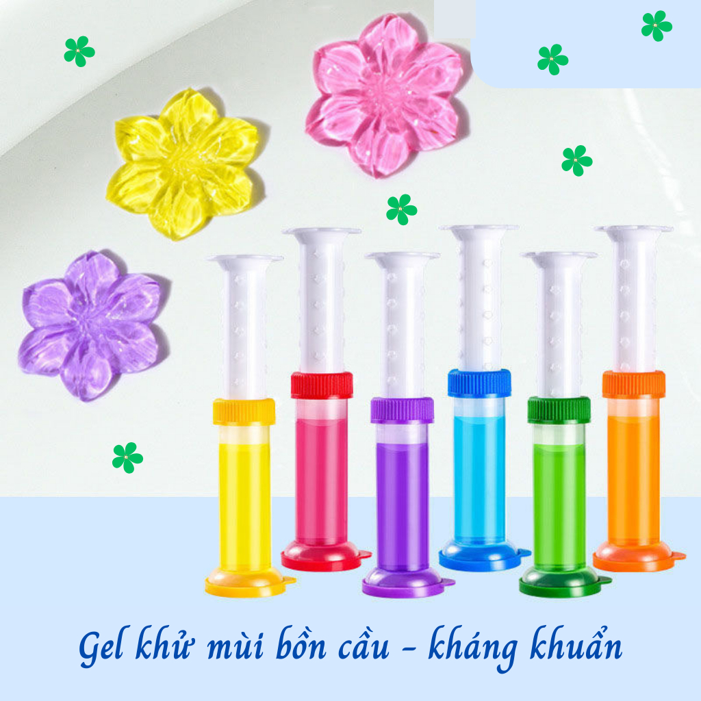 ❌Giá Sỉ❌ Gel Thơm 7 Mùi Làm Sạch Khử Mùi Vệ Sinh Diệt Khuẩn Khử Trùng Bồn Cầu Hình Bông Hoa 88281