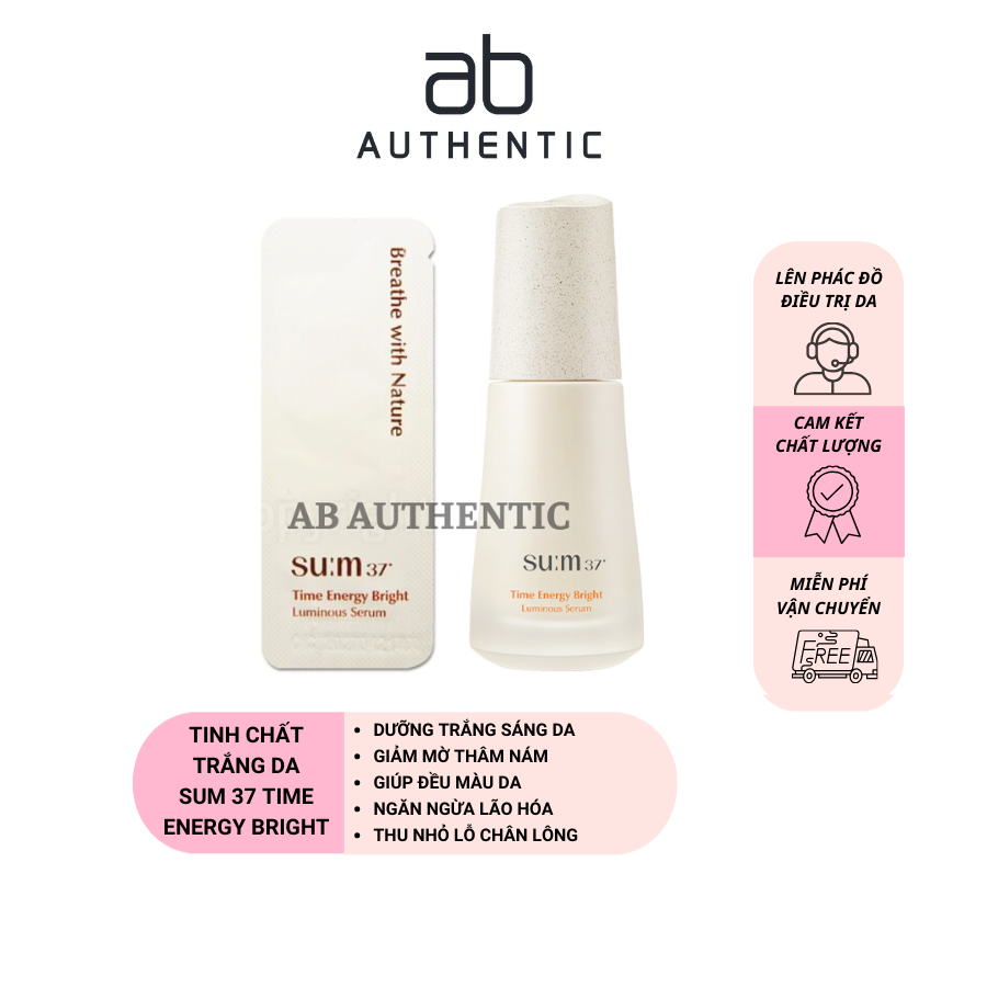 Combo 10 Gói Sample Tinh chất Sum trắng dưỡng sáng, mờ thâm nám Time Energy Serum - AB AUTHENTIC