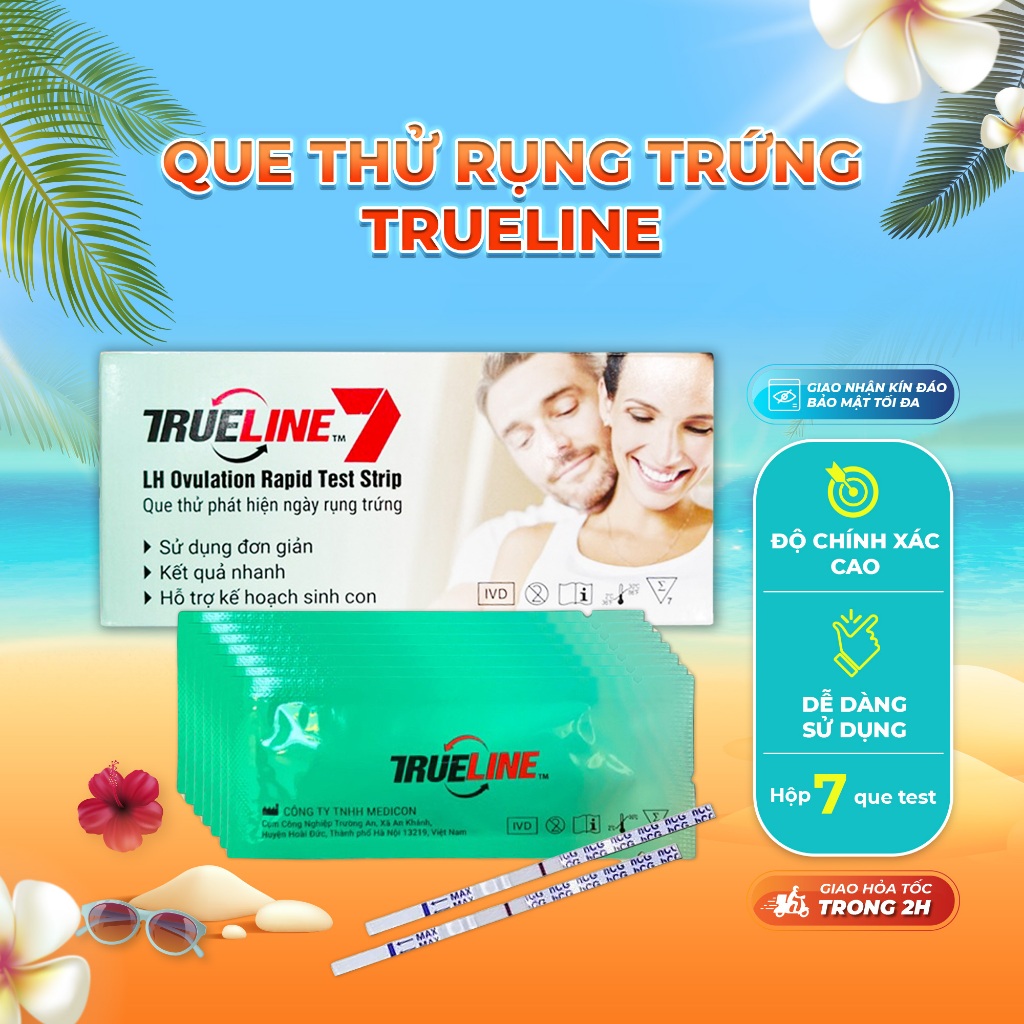 Que thử rụng trứng TRUELINE (hộp 7 test)
