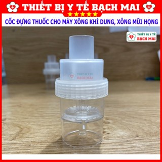 Cốc Thuốc Xông Khí Dung, Xông Mũi Họng, Phụ Kiện Thay Thế Cho Các Loại Máy Xông Khí Nén - Màu Trắng