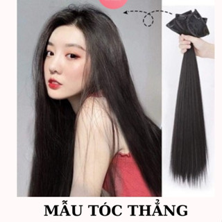 Tóc giả kẹp phím phồng , combo 3 dải kẹp thẳng, giúp tóc dày và dài hơn, giúp bạn nữ tự tin thoải mái hơn.