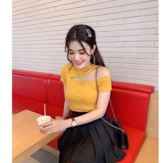 Áo phông cộc tay KHOÉT LỆCH chất Bozip
