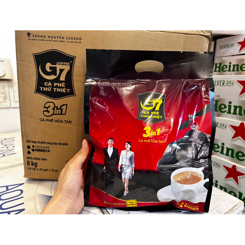 Cà Phê G7 Bịch 50 Gói  -Trung Nguyên Legend - Cà phê sữa hòa tan G7 3in1 - Bịch 50 sachets x 16gr (g