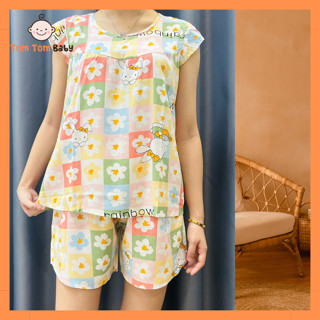 Túi 1 Bộ đồ bộ Tole nữ Đùi Cánh Tiên, bộ lanh mặc nhà, có 4 size 40-70 kg, Chất vải Tôn Lanh 2 da loại 1 mềm, mỏng, nhẹ