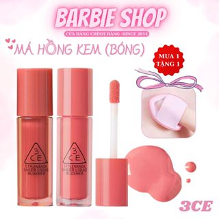 Má Hồng Dạng Kem 3CE Sheer Liqud Blusher 3g [Cozy Peach-Side Piece-Joyful Affair]