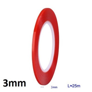 Cuộn băng dính 2 mặt 3M size 3mm trong suốt siêu dính