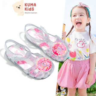 [SALE] Dép Sandal Nhựa Cho Bé Hoạ Tiết Dâu, Kem, Dứa, Bánh Quy Màu Sắc Ngọt Ngào Cho Bé Gái Kuma Kids - KD31 Habu