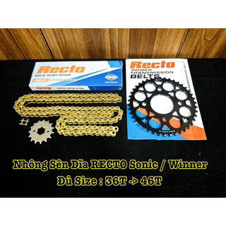  Nhông Sên Dĩa RECTO Dành Cho Sonic   Winner V1 V2 V3 Đủ Size : 36T -> 46T Sên 9Ly Hàng Chính Hãng RECTO 100% >>>> 