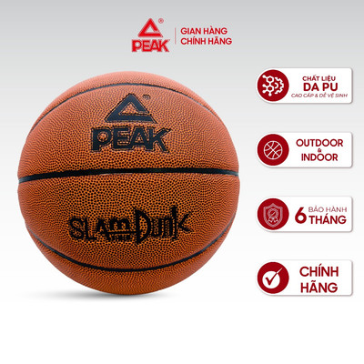Quả Bóng Rổ Da Pu Size 7 Outdoor PEAK - Bóng Rổ Tặng Kèm Bộ Phụ Kiện Kim Bơm Và Túi Lưới Q1231990