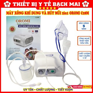 Máy Xông Khí Dung, Hút Mũi, Máy Xông Hút 2 Trong 1 OROMI Model C28M - Hàng chính hãng