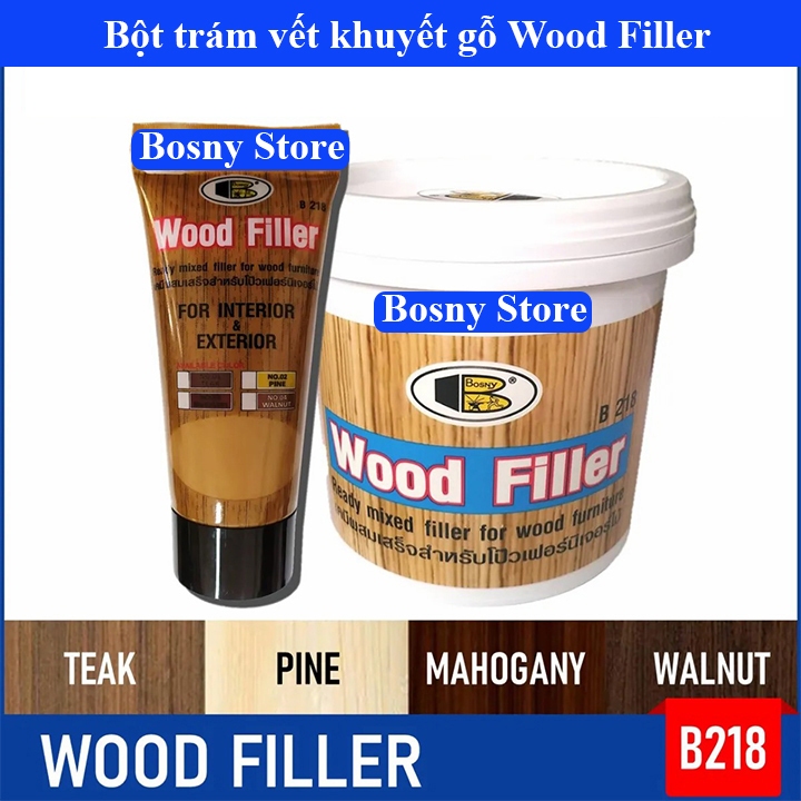 Trám trét gỗ Wood Filler, lấp lỗ đinh, trám vết nứt No.b218 Bosny
