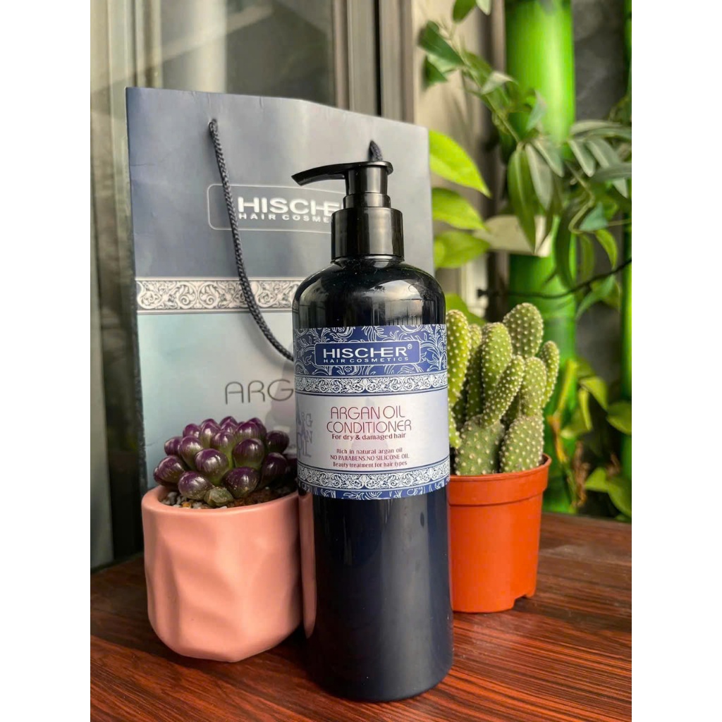 CẶP GỘI XẢ HISCHER PLUS ARGAN OIL 1000ML NGĂN NGỪA GÀU GIẢM RỤNG TÓC