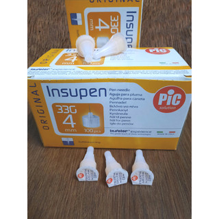 Đầu kim tiểu đường PIC Insupen Original 33Gx4mm, không đau [HÀNG CHÍNH HÃNG]