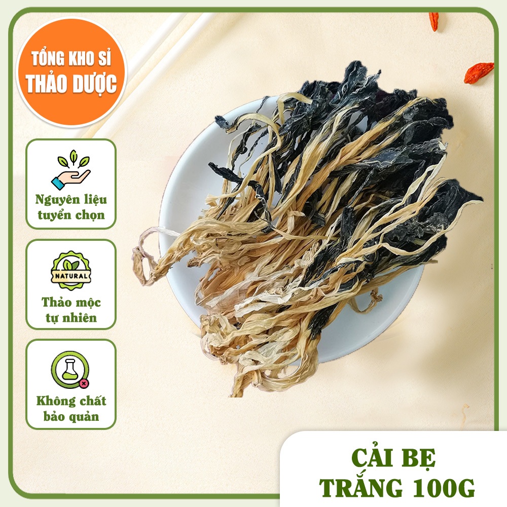Cải bẹ trắng khô 100g (Cải bẹ trắng nấu canh)