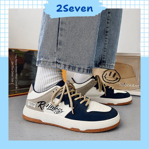 Giày Thể Thao Nam Sneaker Ulzzang cổ thấp phối màu đế bằng Niche mới Hàn Quốc - 2SEVEN - G65