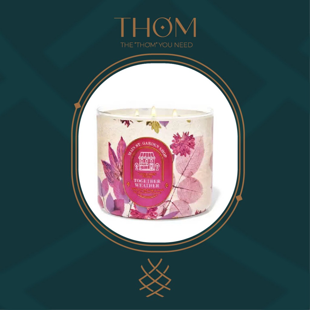 TOGETHER WEATHER | Sản Phẩm Tắm Dưỡng Xịt Thơm Nến Thơm Phòng 1 Bấc 3 Bấc Scented Candle Bath & Body