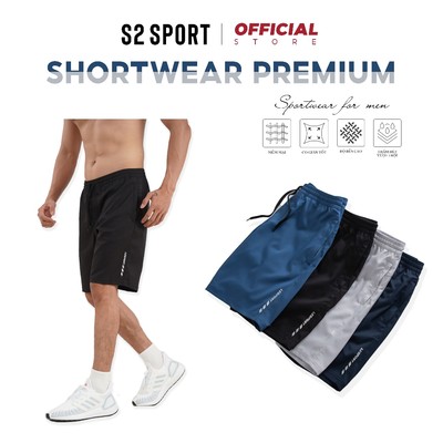 Quần short gió nam thể thao nam đa năng S2 SPORT quần đùi cạp chun mềm vận động thoải mái - QS01