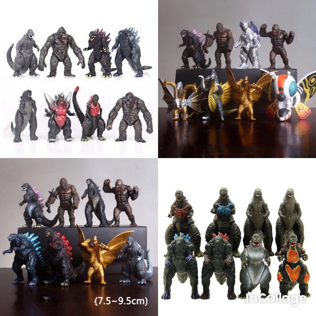Set 8 Mô Hình Nhân Vật Khủng Long Godzilla - Cao 8cm