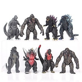 Set 8 Mô Hình Nhân Vật Khủng Long Godzilla - Cao 8cm