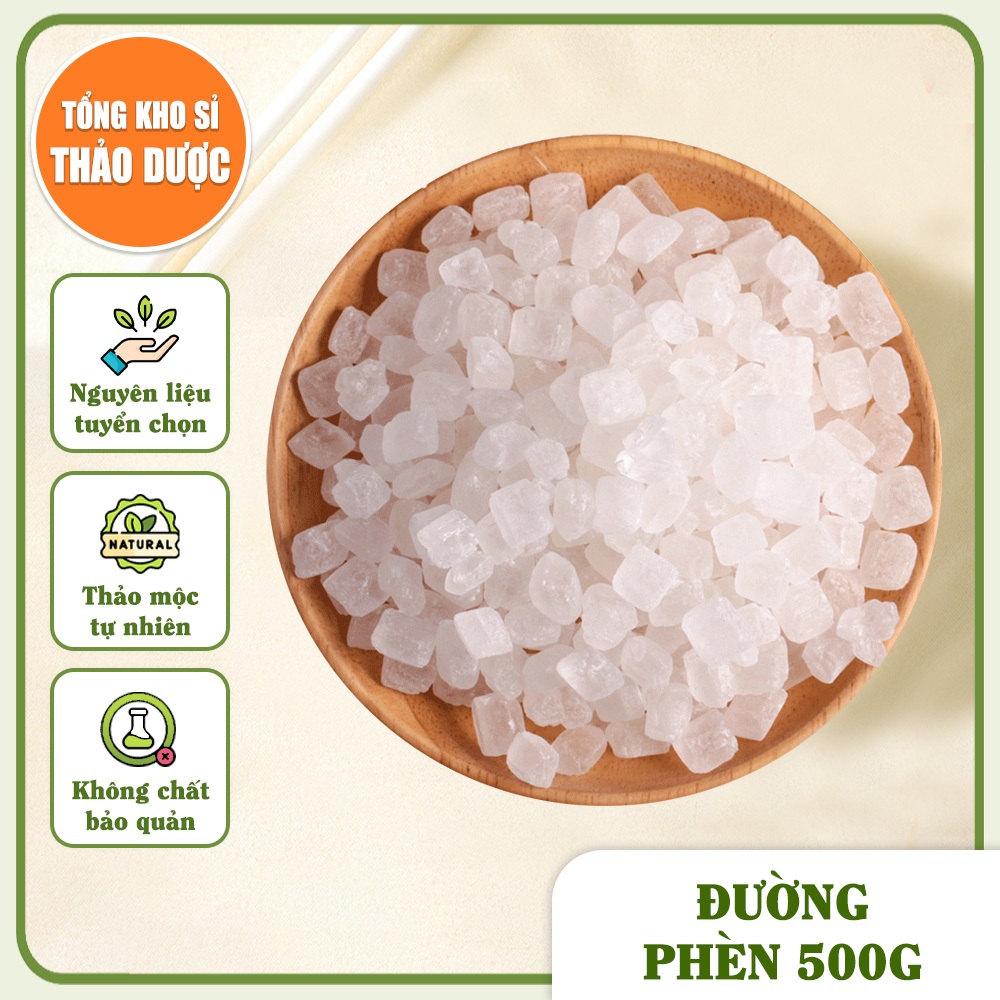 Đường phèn Lam Sơn trắng tinh khiết 500g, đường pha trà, nấu chè, làm mứt, siro, vị ngọt tự nhiên