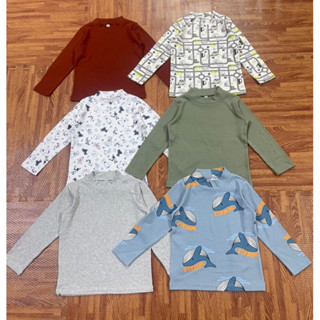Áo giữ nhiệt bé trai xuất mu ji sz 80-120 vải mềm mịn