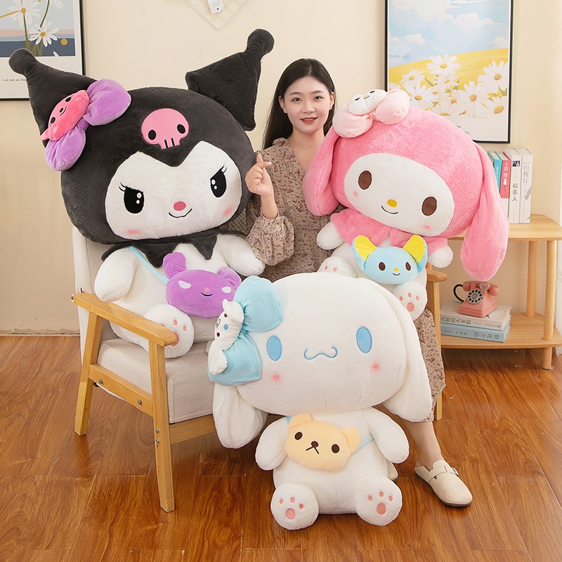 Gấu Bông Cao Cấp Kuromi Melody Sanrio Cinnamorol Cao Cấp Lông Nhung Xù Mềm Mại SIêu Đáng Yêu Cute