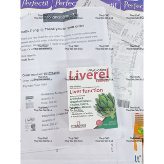   Bill mới - 60 viên date 2026  Bổ gan Vitabiotics Liverel - Liver Function - Thải độc gan - tăng đề kháng UK 