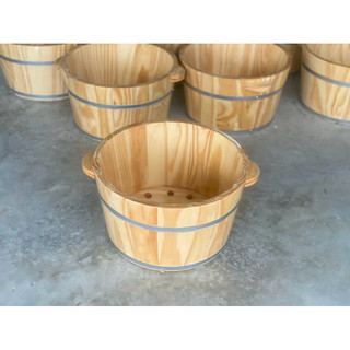 CHẬU GỖ NGÂM CHÂN CÓ HẠT