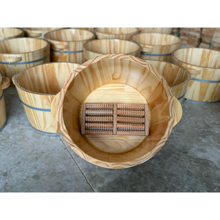 CHẬU GỖ NGÂM CHÂN CÓ HẠT