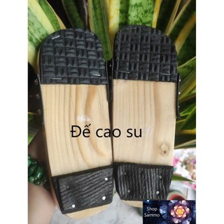 Guốc Gỗ Guốc Mộc Mẹ Và Bé ( đế cao su 2 lớp )