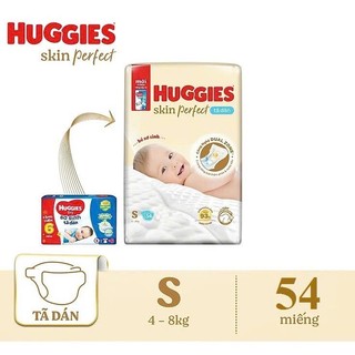 [CỘNG MIẾNG] Tã dán Huggies sơ sinh S54+6/S80+2 Size cho bé từ 4-8kg
