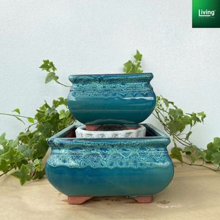 Chậu trồng cây gốm sứ Bát Tràng hình Ang khánh hỏa biến có lỗ thoát nước | Living Decor