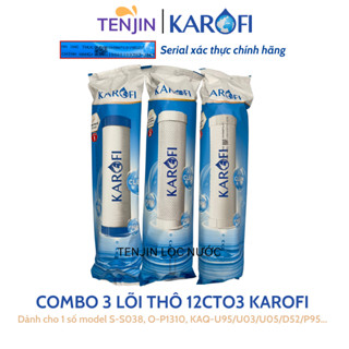 Bộ 3 lõi lọc nước Karofi 123 CTO(Lõi 2 CTO Lưới) Smax Duo Karofi - Dùng Cho Model S-S038, O-P1310, KAQ-U05P95, U95 (cũ)