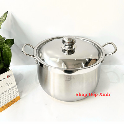 Nồi inox 3 đáy inox 430 FiveStar Standard nắp inox ( 26cm / 28cm / 30cm / 32cm /36cm )