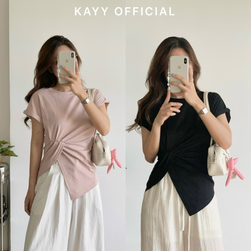 KAYY. Áo pull vặn eo tay gập _ A8934 (ảnh thật)