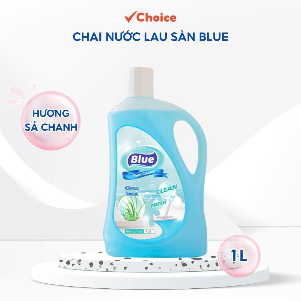 Nước lau sàn nhà Blue CH26 1L hương Chanh sả