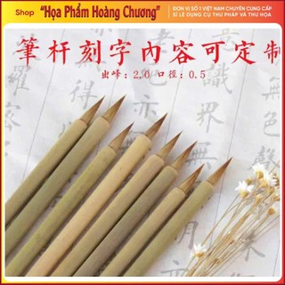 Bút lông thư pháp tiểu khải lang hào cán tre