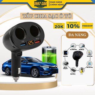 Bộ Tẩu Chia Sạc Oto Không Dây Tiện Lợi - Hỗ Trợ Sạc Nhanh QC3.0 Ver 2