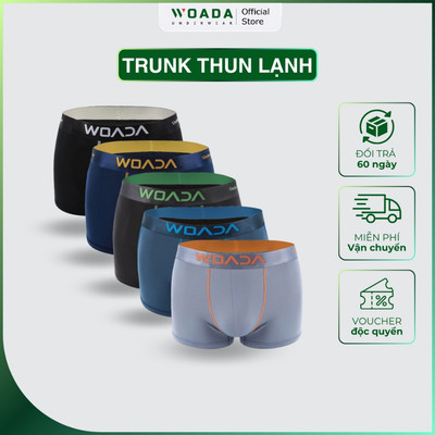 [COMBO 5] Quần Lót Nam Dáng Trunk Chất Liệu Thun Lạnh 4 Chiều Thương Hiệu WOADA LK115