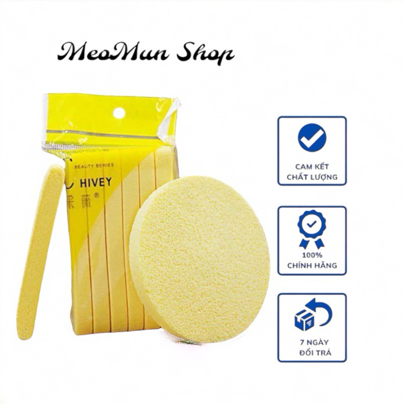 Bọt Biển - Bông Nở Rửa Mặt Chivey 12 Miếng