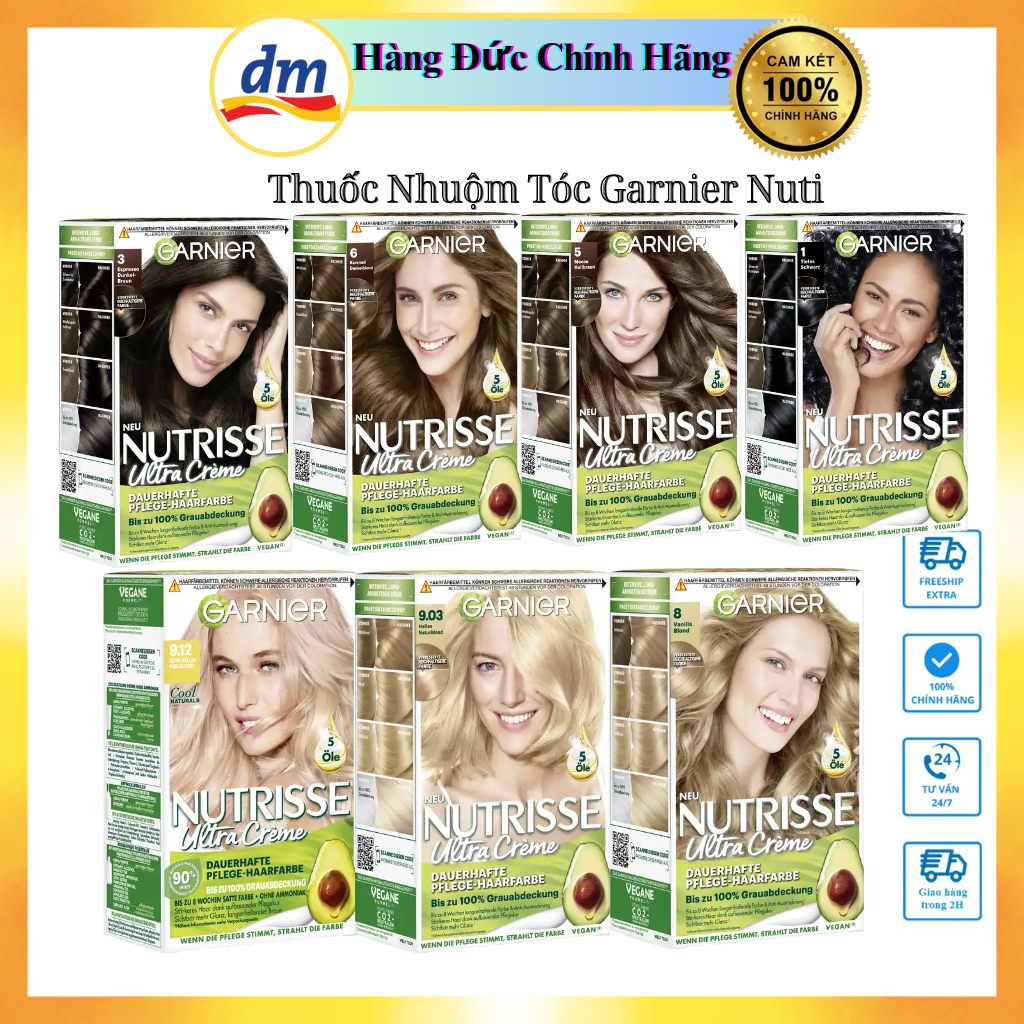 THUỐC NHUỘM TÓC GARNIER NUTRISSE CREME  ĐỨC
